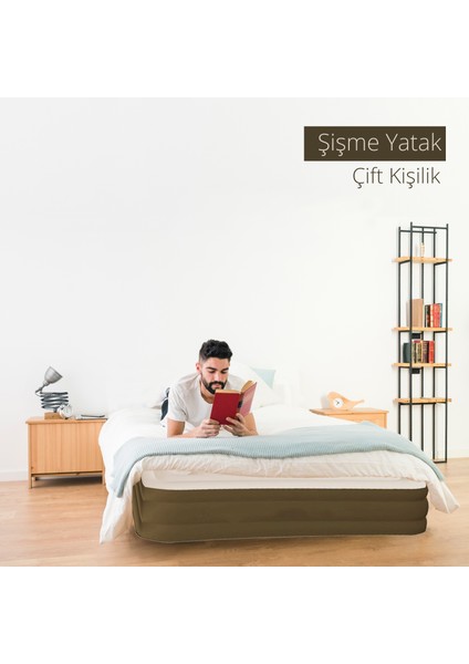 Çift Kişilik Şişme Yatak 210X152X42 cm