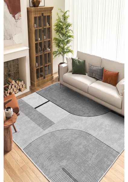 Dekoratif Özel Tasarım Yıkanabilir,ince, Kaymaz Tabanlı, Modern Halı INFKECE14
