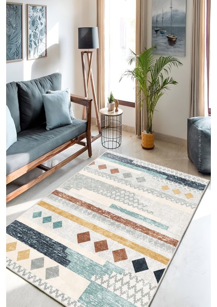 Dekoratif Özel Tasarım Yıkanabilir,ince, Kaymaz Tabanlı, Modern Halı INFKECE15 modelleri