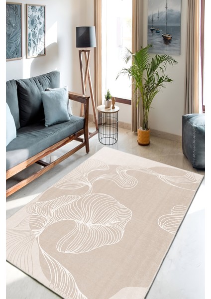 Dekoratif Özel Tasarım Yıkanabilir,ince, Kaymaz Tabanlı, Modern Halı INFKECE19