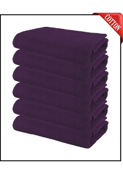 6 Adet Büyük Boy Pamuklu 50 x 90 cm , Fitness Havlusu , Spor Havlusu , Kuaför Havlusu