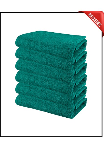6 Adet Büyük Boy Mikrofiber 50 x 90 cm , Fitness Havlusu , Spor Havlusu , Kuaför Havlusu