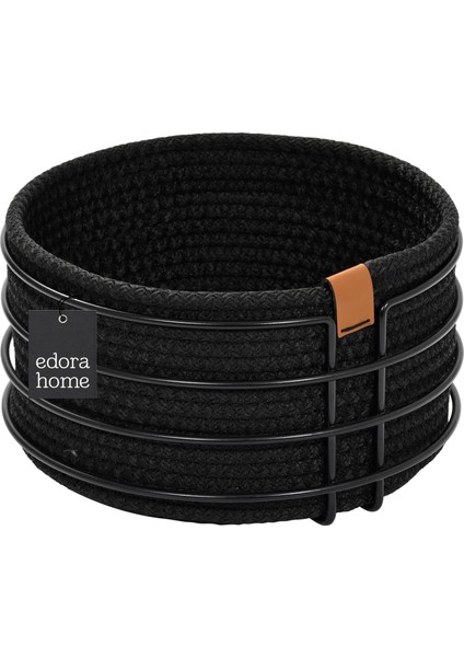 Mat Siyah Yuvarlak Ekmek Sepeti Şık,ekmeklik Siyah Hasır Örmeli Makrome-Çok Amaçlı Metal Paslanmaz fiyatları