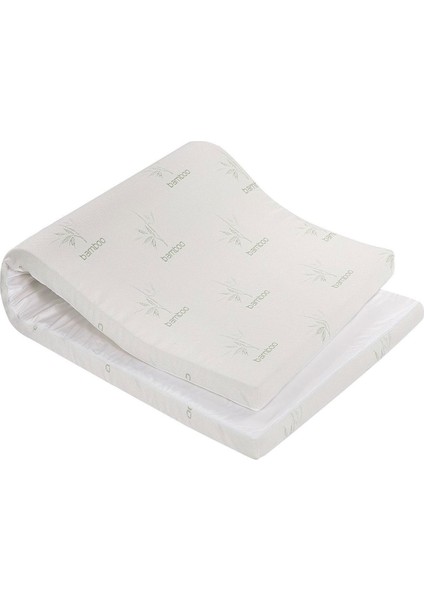Bamboo 70X140 Visco Yatak Pedi, Yıkanabilir Kılıflı Yatak Şiltesi, Uyku Pedi, Topper