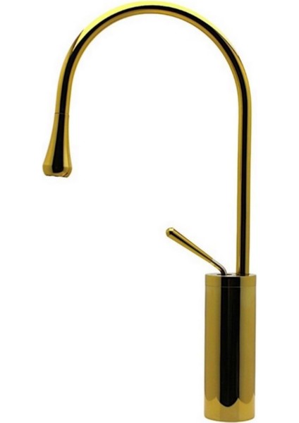 Damla Çanak Lavabo Bataryası Gold 093001