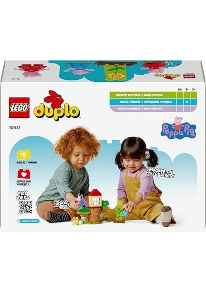Duplo Peppa Pig Bahçe ve Ağaç Ev 10431-2 Yaş ve Üzeri Çocuklar Için Peppa Pig Minifigürü Içeren Eğitici Oyuncak Yapım Seti (20 Parça)