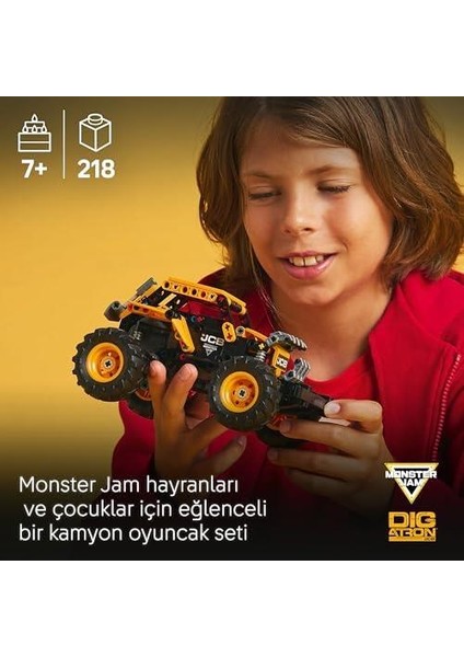 Technic Monster Jam Dıgatron Çek–bırak Oyuncak Kamyon – Yaratıcı Oyunları Seven 7 Yaş ve Üzeri Erkek ve Kız Çocukları Için Araç Yapım Seti, Hediye Fikri 42199 (218 Parça)