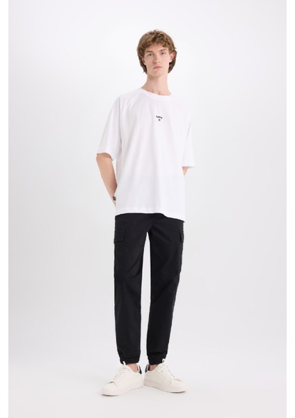 Regular Gabardin Jogger Pantolon Kargo Cepli Beli Paçası Lastikli C9163AX25SP