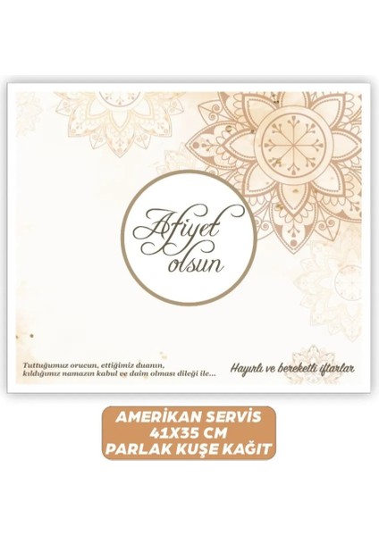 12 Adet Altın Ramazan Temalı Iftar Sofrası Amerikan Servis Ramazan Sofra Süsü Iftar Sofrası