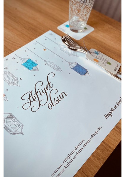 12 Adet Altın Ramazan Temalı Iftar Sofrası Amerikan Servis Ramazan Sofra Süsü Iftar Sofrası fiyatları