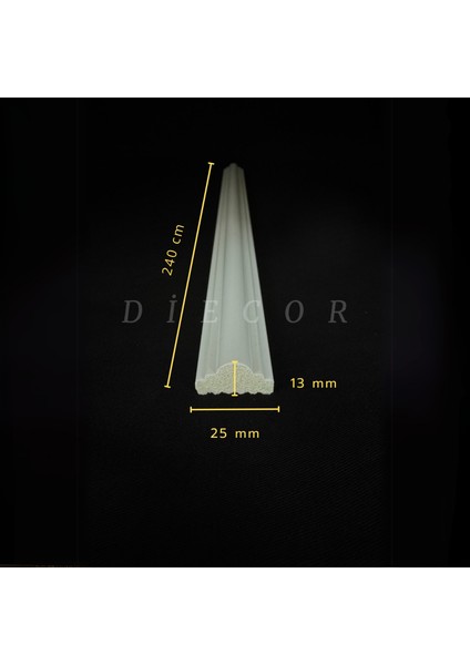 Boyanabilir Dekoratif Modern Hazır Kesim 2.5 cm Duvar Çıtası