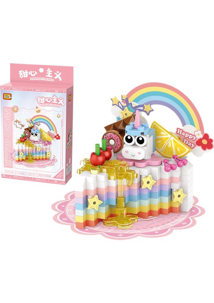Loz Mini Gökkuşağı Katlı Pasta Çocuk Oyuncağı Yapım Seti 230 Parça (Yurt Dışından)
