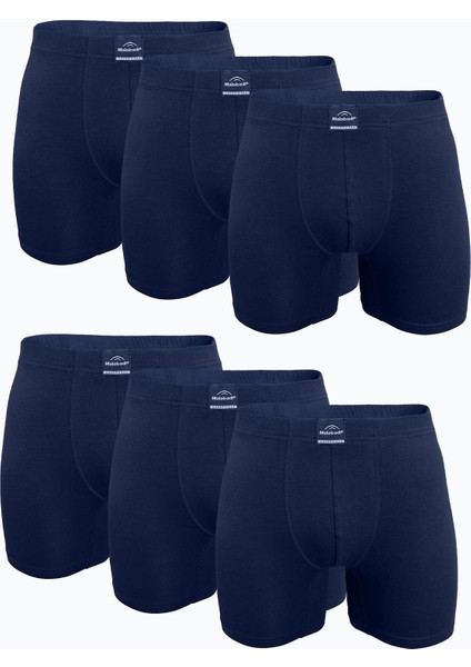Erkek Lacivert 6 Lı Premium Collection Modal Uzun Boxer 6M250