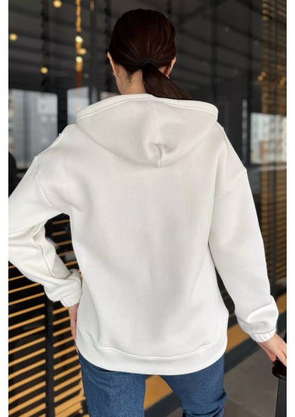 Yarım Fermuarlı Üç Iplik Şardonlu Kadın Sweatshirt fırsatları