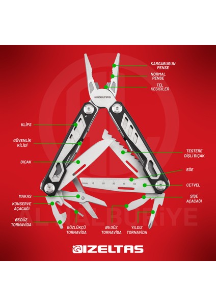 Multi Tool 15 Fonksiyonlu 155 mm - 14000005270