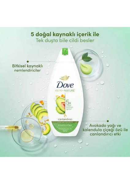 Nemlendirici Duş Jeli Avokado Yağı ve Kalendula Özü 450 ml X3