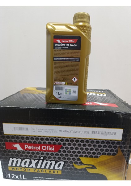 Maxima Xt 5W-30 1 Lt x 12 Adet (Koli) Motoryağı (2025 Üretim)