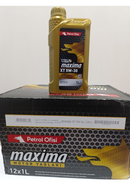 Maxima Xt 5W-30 1 Lt x 12 Adet (Koli) Motoryağı (2025 Üretim)