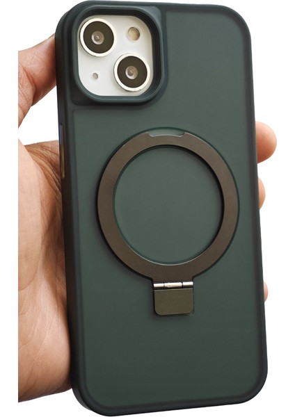 Apple iPhone 13 Kılıf Magsafe Uyumlu Standlı Darbe Emici Mat Lüx Kapak Tb-03 fiyatları