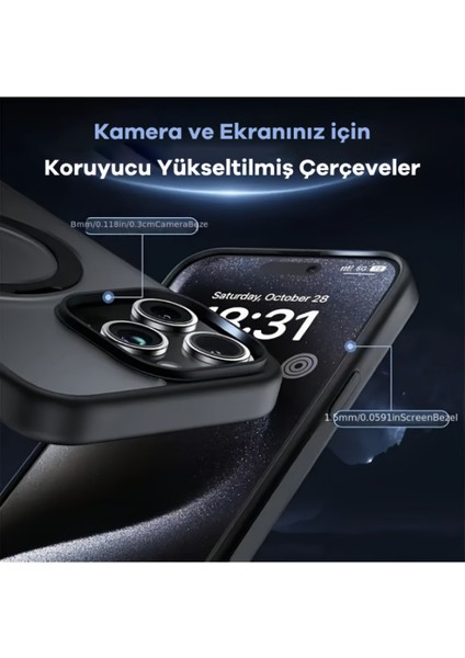 Apple iPhone 13 Kılıf Magsafe Uyumlu Standlı Darbe Emici Mat Lüx Kapak Tb-03 fırsatları