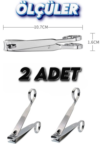 Yüzüklü Tırnak Kesme Makası 2 Adet Solingen Çelik Çıt Çıt Tırnak Kesme Makası