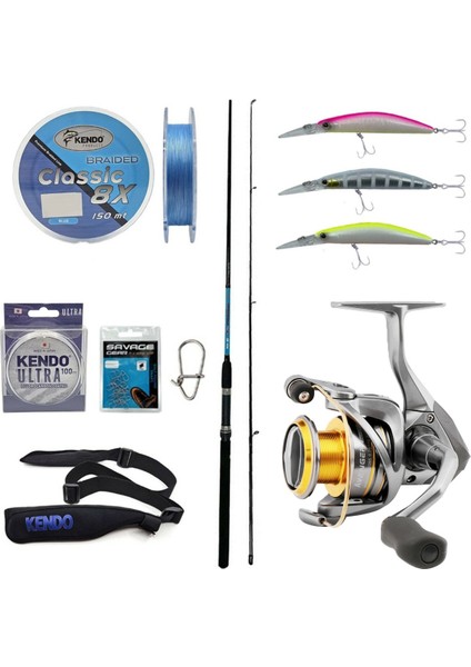 Yekoutdoor Okuma Spin Olta Seti Okuma G-Power Spin 9' 270CM 7-35 gr 2 Parça Spin Kamışı&okuma Avenger AV-3000 (5,0,1) 6+1bb Olta Makinesi