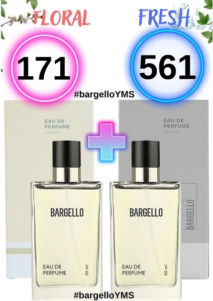 171 Floral Kadın 50ML ve 561 Fresh Erkek 50ML Parfüm