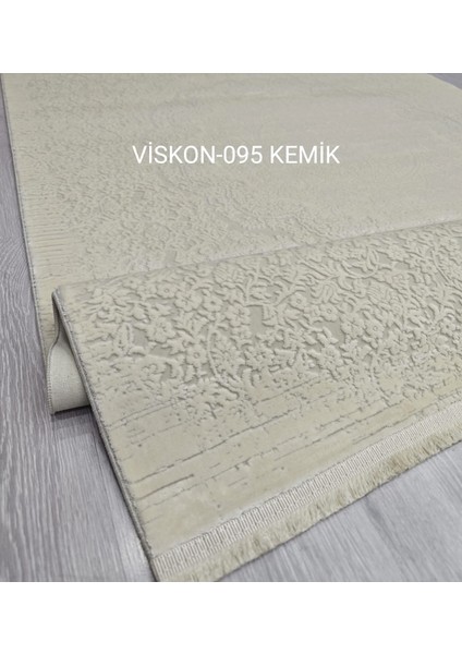 Viskon Koleksiyonu Viskon Akrilik Dokuma Bambu Halı DH095 Kemik