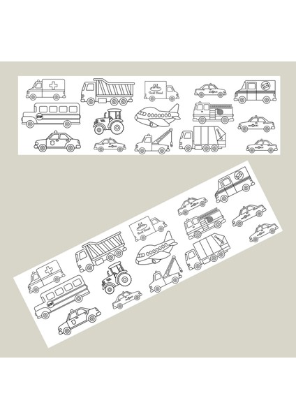 Dev Boy Taşıtlar Temalı Boyama Etkinlik Posteri 2metre fiyatları