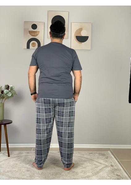 Erkek Boy Friend Motifli Pijama Takımı (Gri) fırsatları