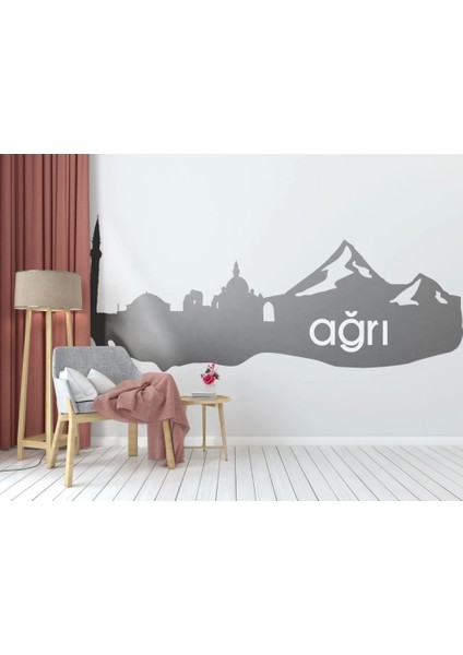 Aağrı Sitüel Duvar Sticker - Aağrı Sitüel Duvar Sticker Dekoratif Odası Duvar Sticker Duvar Süsü 60X25