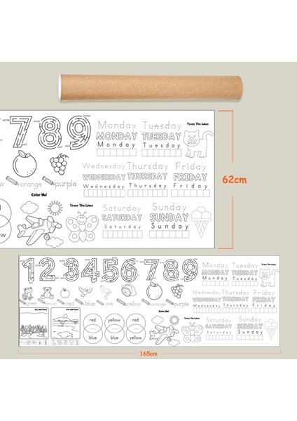 Yeni Nesil Dev Boy, Ingilizce Öğretim Boyama Poster 165CM modelleri