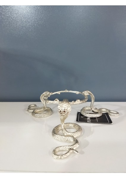 Kristal Küreli Kobra Gümüş Dekoratif Obje fiyatları