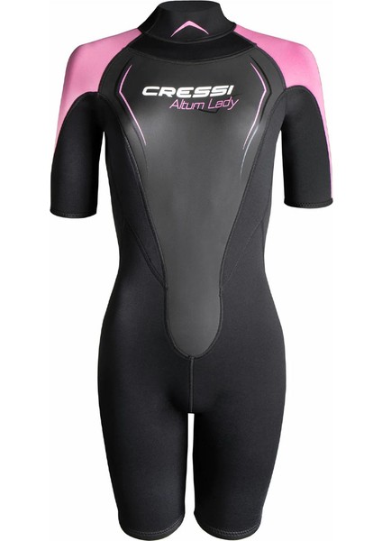 Altum Lady Shorty Yüzme Elbisesi Black - Pınk 3mm - L