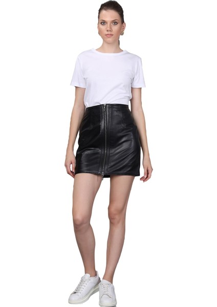 Basics&more Kadın Deri Etek SK02 fiyatları