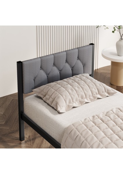 Karyola, Stil Metal Karyola, 90 x 200 cm , Kapitone Işlemeli Karyola fiyatları