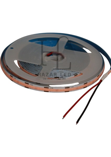 12V 8mm 320 Ledli Esnek Cob Şerit LED Mor IP20 5 Metre