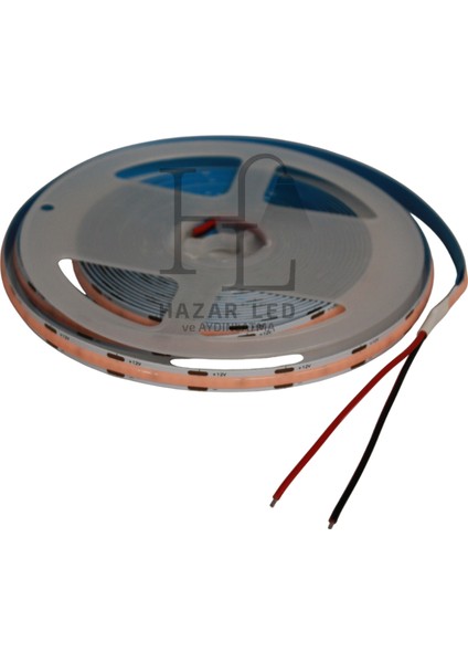 12V 8mm 320 Ledli Esnek Cob Şerit LED Mor IP20 5 Metre fiyatları
