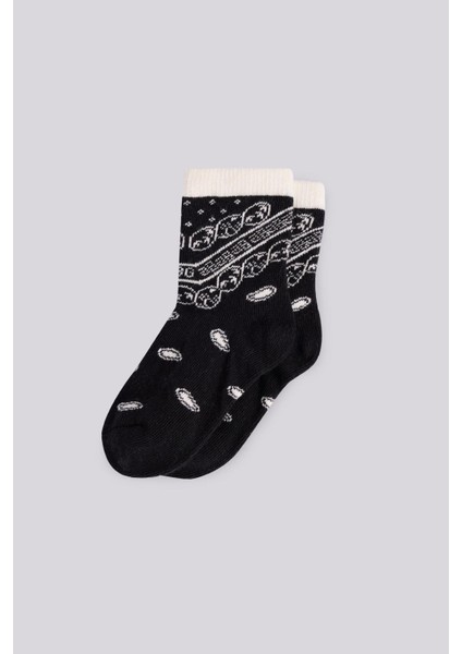 Erkek Bebek Siyah Çorap