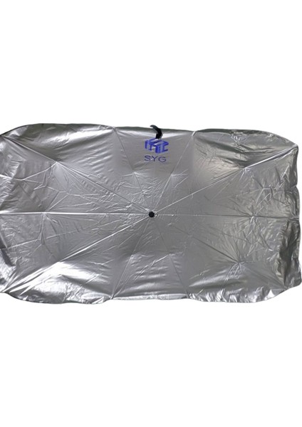 Tüm Araçlar Için Araba Ön Cam Güneşlik Katlanabilir Güneşlik Şemsiye Ön Cam Gölgelik 140CM x 77 cm