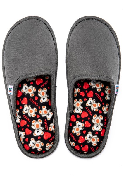 Amore Kadın Ev Terliği Gri 36/41 EE0242