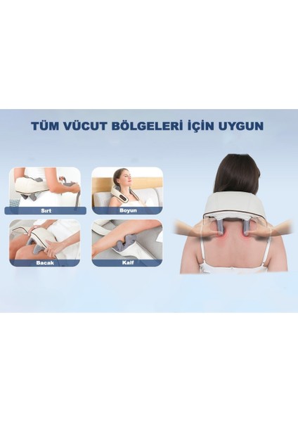 Şarjlı Masaj Aleti Şarjlı Ovmalı ve Isıtmalı Masaj Aleti Şarjlı Sırt Masaj Aleti Boyun - Sırt - Bacak - Tüm Vücut fırsatları