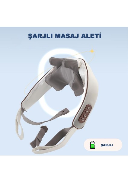 Şarjlı Masaj Aleti Şarjlı Ovmalı ve Isıtmalı Masaj Aleti Şarjlı Sırt Masaj Aleti Boyun - Sırt - Bacak - Tüm Vücut indirimleri