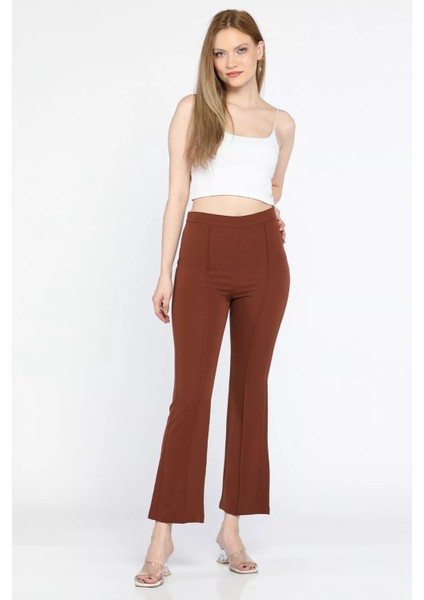 Kadın Fermuarlı Çimalı Pantolon P-00001666