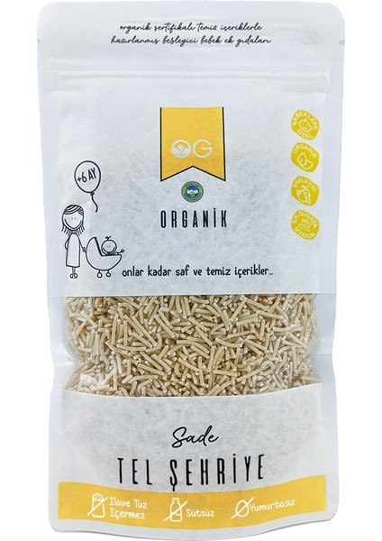 Organik Sade Tel Şehriye 180 Gr +6 Ay