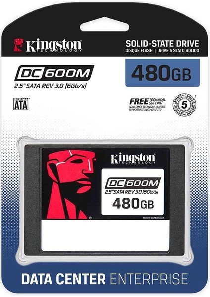 Kıngston DC600M 480GB 2.5 Inç Sata 3 Sunucu SSD