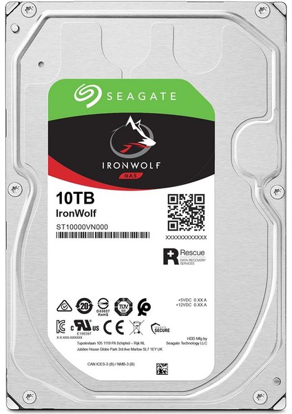 Ironwolf 10 Tb 7200RPM 256MB 7/24 1-8 Yuvalı Nas Için