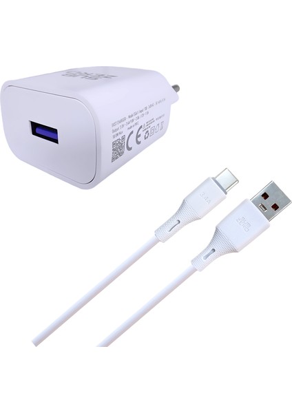 Samsung A04 - A04S Uyumlu Şarj Aleti 18W Hızlı Şarj Adaptörü ve Type-C Kablo