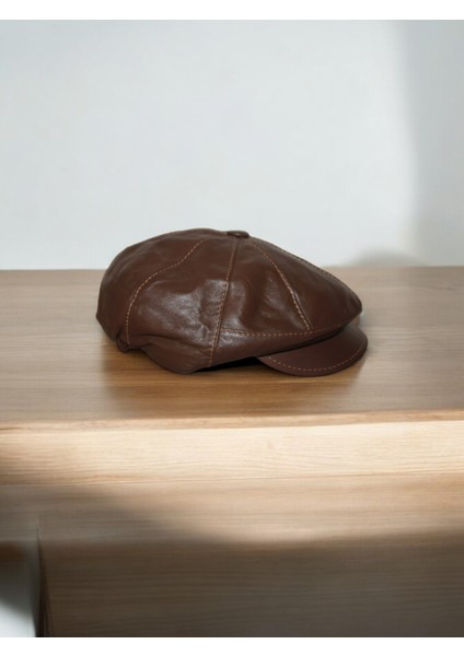 Hakiki Deri Erkek Kasket Şapka Kahverengi Hkkdrkhverkkskt9 indirimleri