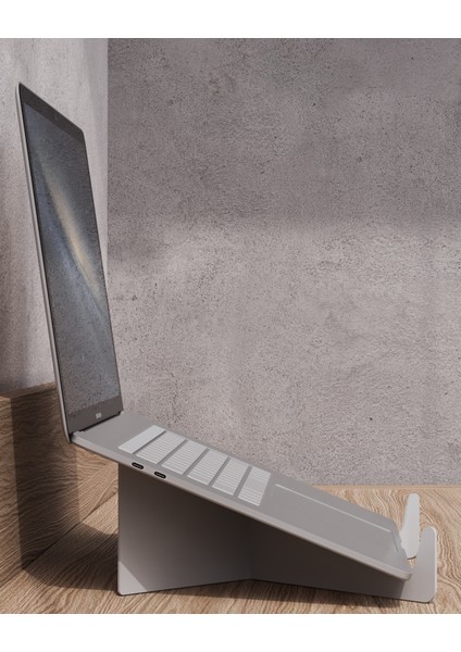 Laptop Bilgisayar Altlığı-Sehpası Metal Tasarım Demonte 2 Parça